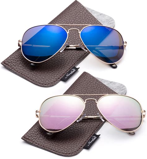 polarized sunglasses with mirrored lenses.